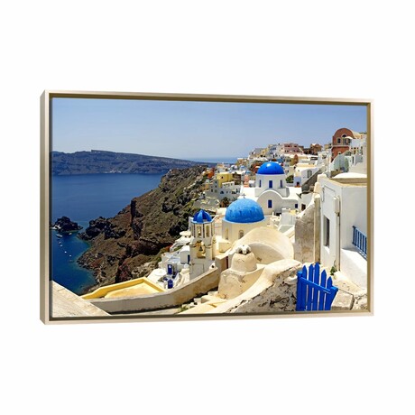 High angle view of a church, Oia, Santorini, Cyclades Islands, Greece by Panoramic Images (18"H x 26"W x 1.5"D)