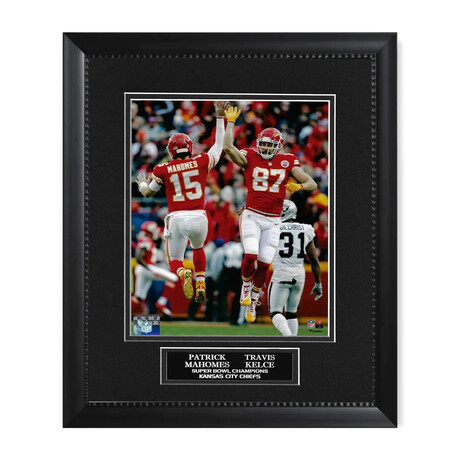 Patrick Mahomes & Travis Kelce // Kansas City Chiefs // Photograph + Framed