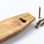 Small Hexagon Magnetic Teak Wood Knife Rack