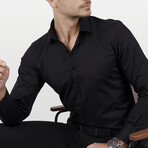Set of Tie & Button Up Shirt // Black (XL)