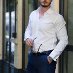 Set of Tie & Button Up Shirt // Black + Gray + White (M)