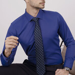 Set of Tie & Button Up Shirt // Orange + Blue (M)