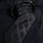 Set of Tie & Button Up Shirt // Black (2XL)