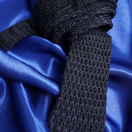 Set of Tie & Button Up Shirt // Navy + Light Blue (XS)