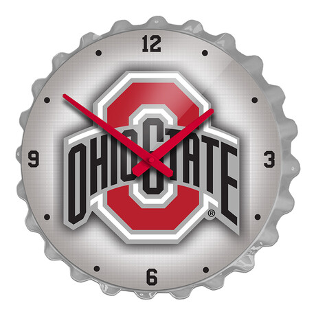 Ohio State Buckeyes // Bottle Cap Wall Clock