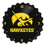 Iowa Hawkeyes // Bottle Cap Wall Clock