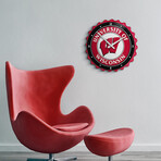 Wisconsin Badgers // Bottle Cap Wall Clock