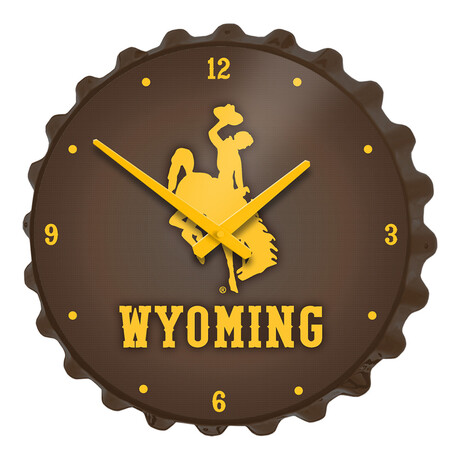 Wyoming Cowboys // Bottle Cap Wall Clock