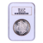 1884-CC Morgan Dollar // NGC Certified MS63 Proof-Like // Deluxe Collector's Pouch