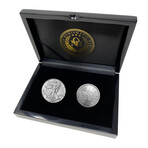 Celebration of Two Nations: 2024 United States & Canada Silver Coin Set //Mint State Condition // Wood Presentation Box