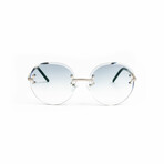 Unisex // Vintage Classic C Round Sunglasses // Silver + Gray + Gradient Gray
