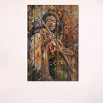 Jimi Hendrix by Leonid Afremov (26"H x 18"W x 1.5"D)