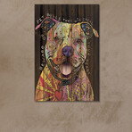 Beware of Pit Bulls by Dean Russo (26"H x 18"W x 1.5"D)