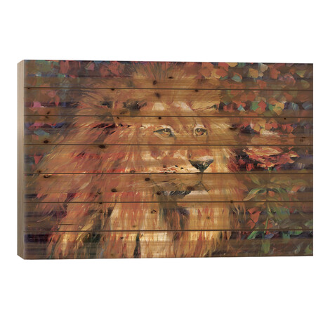 Lion by Leonid Afremov (18"H x 26"W x 1.5"D)