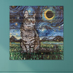 Tiger Cat Night by Aja Trier (26"H x 26"W x 1.5"D)