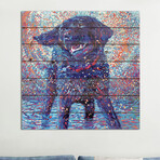 Canines & Color by Iris Scott (26"H x 26"W x 1.5"D)