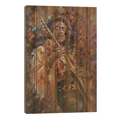 Jimi Hendrix by Leonid Afremov (26"H x 18"W x 1.5"D)