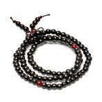 Jean Claude Jewelry // Multi-Wrap Tibetan Wood Bracelet // Black
