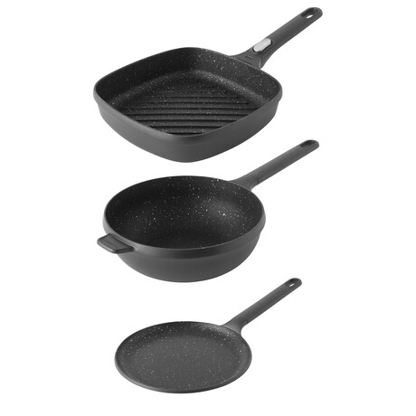 Gem 3Pc Cast Aluminum Non-Stick Specialty Cookware Set