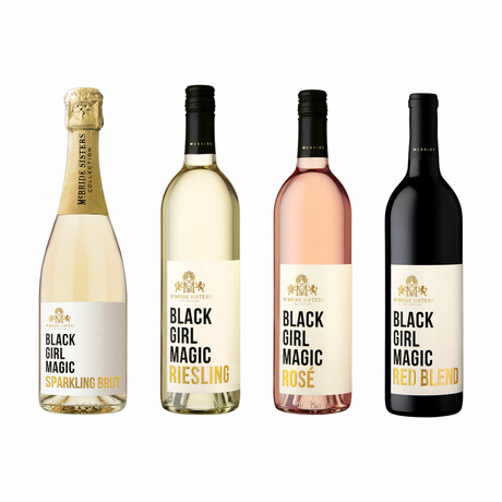 Black Girl Magic Red Blend California 2019 + Black Girl Magic Riesling California + Black Girl Magic Rose Wine California 2020 + Black Girl Magic Brut California // Set of 4