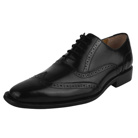 Sharon // Leather Brogue Shoes // Black (US: 7)