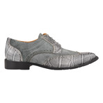747 Oxford Croco Print // Gray (US: 10)