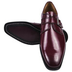 Gloria // Leather Monk Strap Shoes // Burgundy (US: 9)