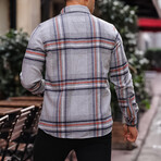 Plaid Flannel Shirt // Gray (L)