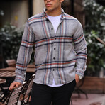 Plaid Flannel Shirt // Gray (M)