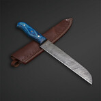 Azure Timber Damascus Chef Knife // 11