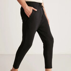 Sweatpants Slim Fit Technical Fabric with Zippered Legs // Black (XS)