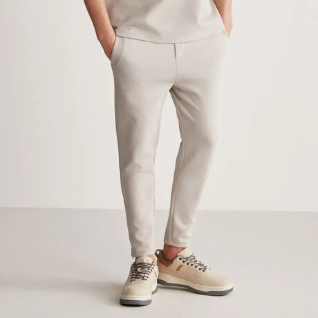 Sweatpants Slim Fit Technical Fabric with Zippered Legs // Gray (XS)