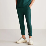 Sweatpants Slim Fit Technical Fabric with Zippered Legs // Green (L)