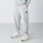 Sweatpants with Decorative Labeled // Gray Melange (S)