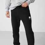 Sweatpants with Decorative Labeled // Black (M)