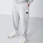 Sweatpants with Decorative Labeled // Gray Melange (XS)