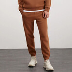 Sweatpants 3 Pockets with Printed Phrase // Camel (L)