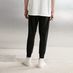 Sweatpants with Front Drawstring // Black (M)