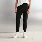 Sweatpants with Front Drawstring // Black (L)