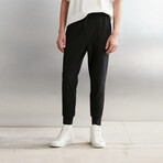 Sweatpants with Front Drawstring // Black (M)