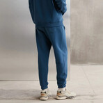 Sweatpants 3 Pockets with Printed Phrase // Blue (M)