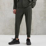 Sweatpants with Front Drawstring // Olive Green (L)