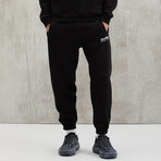 Sweatpants 3 Pockets with Printed Phrase // Black (XS)