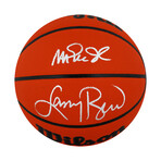 Larry Bird & Magic Johnson Signed Wilson Indoor/Outdoor NBA Basketball