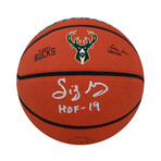 Sidney Moncrief Signed Milwaukee Bucks Logo Wilson NBA Basketball w/HOF'19