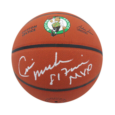 Cedric Maxwell Signed Wilson Boston Celtics Logo NBA Basketball w/81 Finals MVP