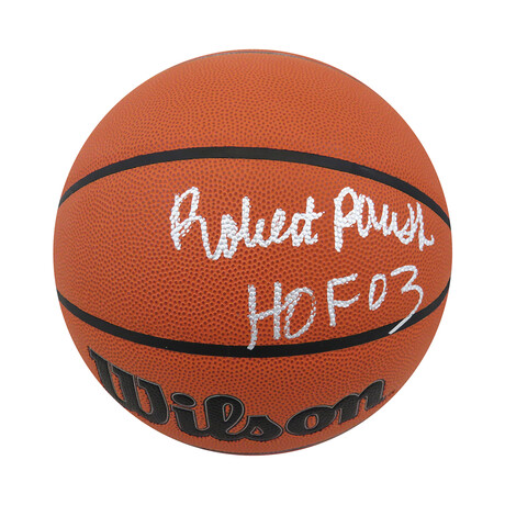 Robert Parish Signed Wilson Indoor/Outdoor NBA Basketball w/HOF'03