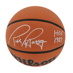 Rick Barry Signed Wilson Indoor/Outdoor NBA Basketball w/HOF 1987