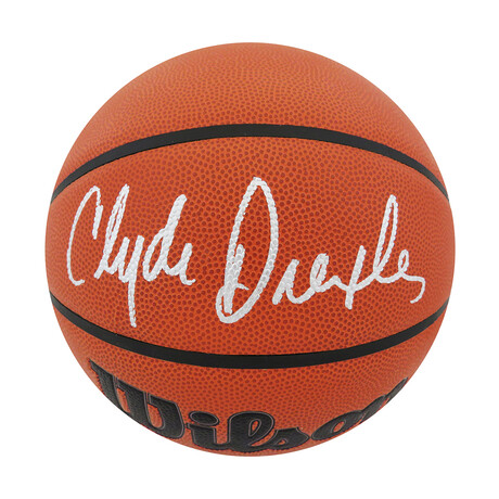 Clyde Drexler Signed Wilson Indoor/Outdoor NBA Basketball