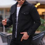 Snap Front Shirt // Black (L)